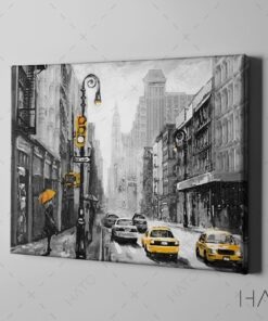 tranh dầu in canvas đường phố new york 5